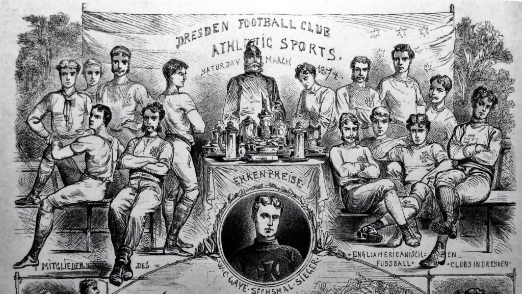 Historische Illustration der Athletic Sports des Dresden Football Club 1874