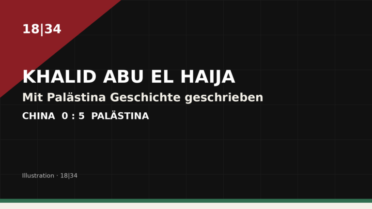 Illustration zum 5:0-Sieg Palästinas gegen China mit FCN-Verteidiger Khalid Abu El Haija